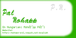 pal mohapp business card